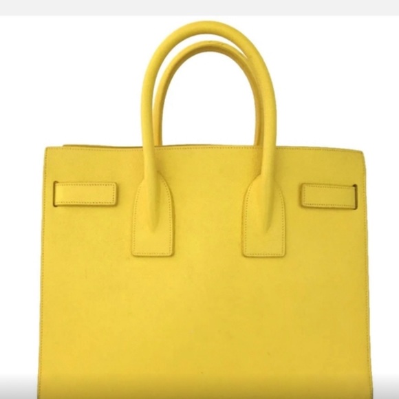 Yves Saint Laurent Handbags - Authentic Saint Laurent Sac De Jour Yellow Leather Hand Bag